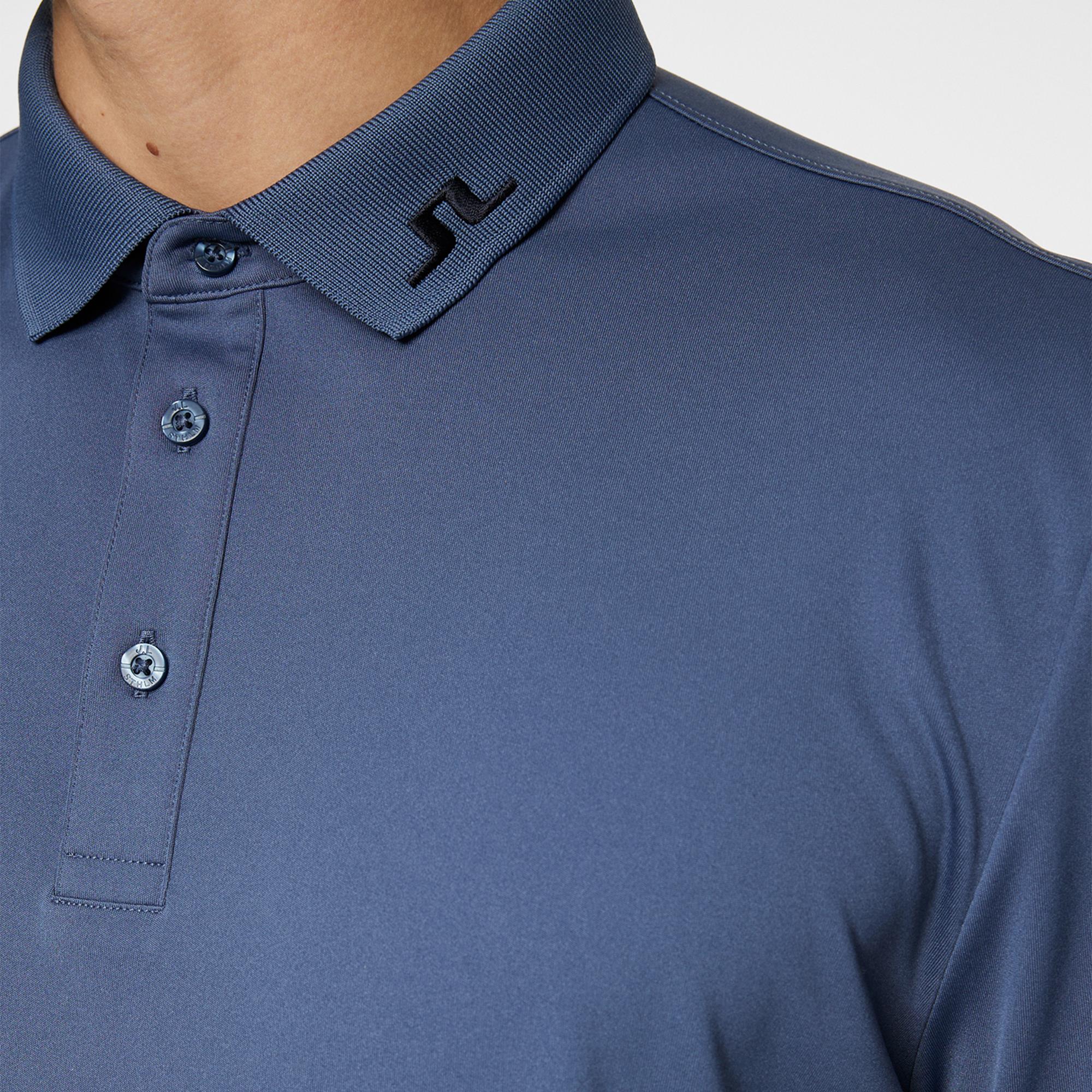 J Lindeberg Heath Mens Polo Shirt Vintage Indigo